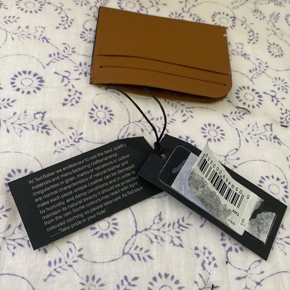 Ted Baker | Tan Leather Card Holder UNISEX NWT - Picture 8 of 8